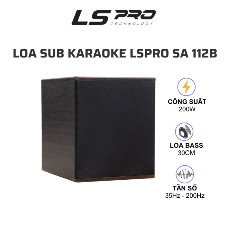 Loa sub karaoke LSPRO SA-112B (sub điện, bass 30, 200W)